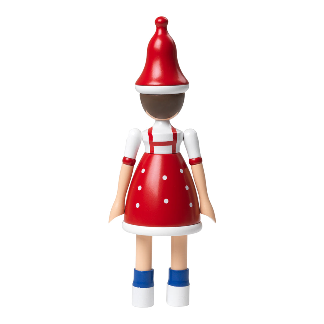 Christmas Lisa Figurine - Handmade Holiday Decor for Tree, Mantel & Gifts | Perfect for Christmas Village Displays & Festive Home Decor