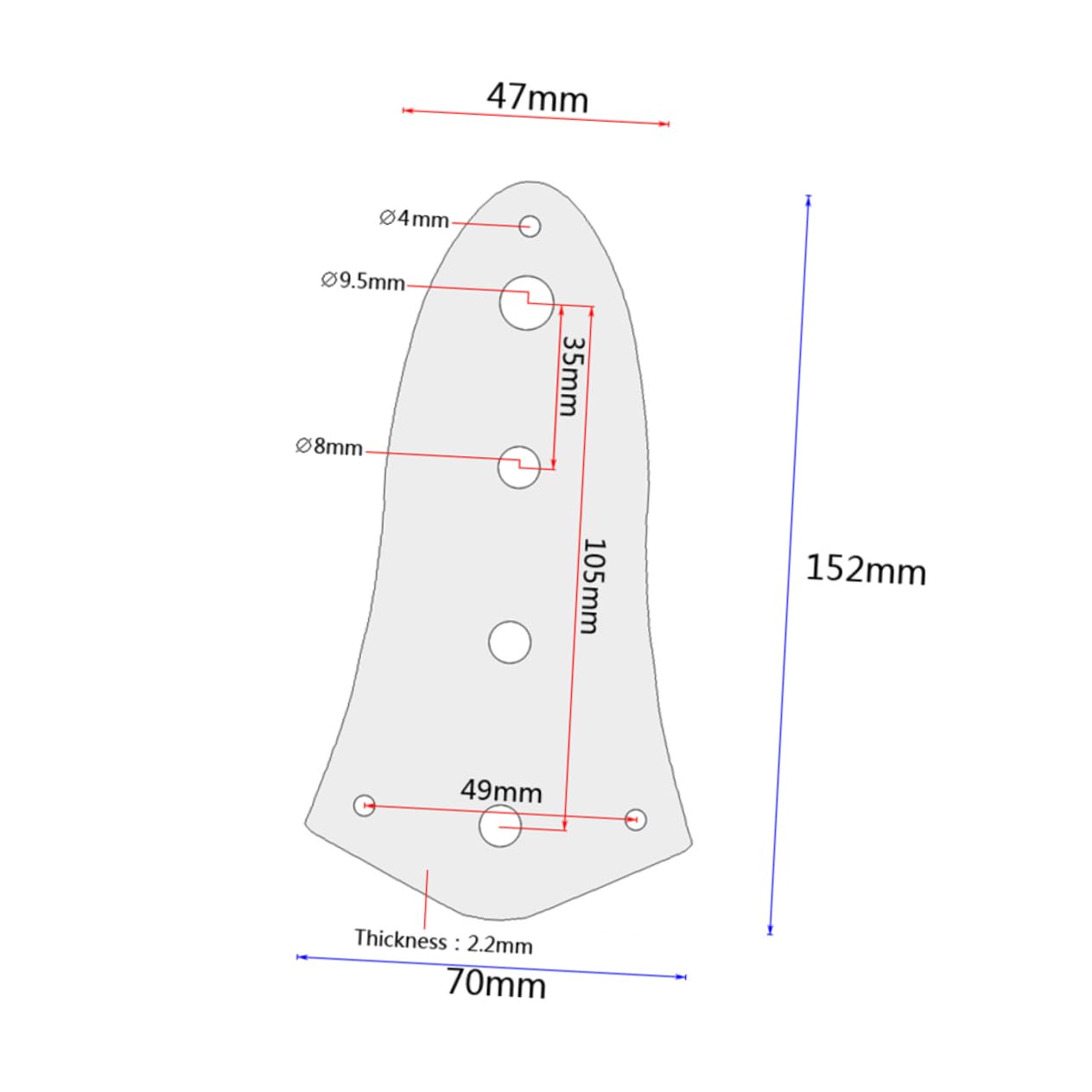 Toyvian 4-Piece Metal Control Plate Set for Electric Guitar & Bass - Vintage Style Bridge Replacement Parts (Fits AN Fittings) - Perfect for DIY Guitar Repair, Upgrades & Custom Builds