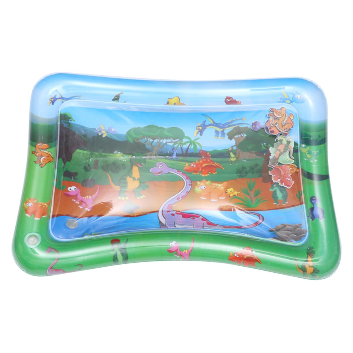 Wakauto 2 Pack Inflatable Water Play Mat for Kids - Large Splash Pad, Sprinkler Fun Outdoor Summer Toy (Green) | Perfect for Backyard, Pool Parties & Beach Activities