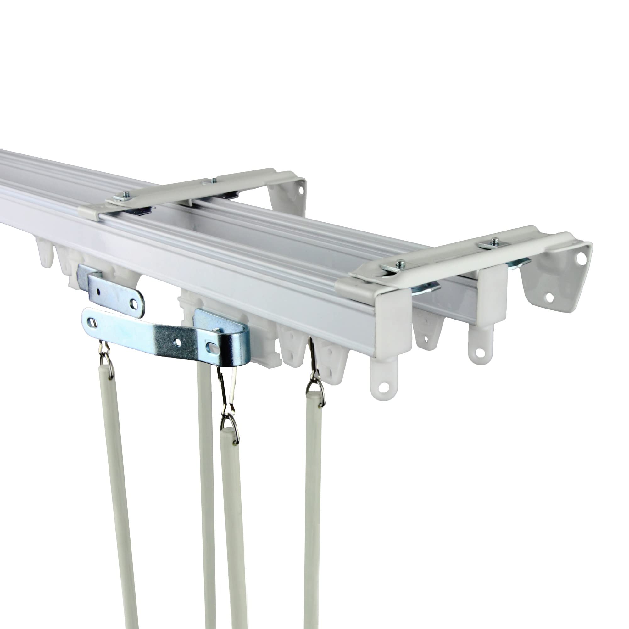 5 ft Cubicle Wall & Ceiling Double Track Kit - Heavy Duty Office Partition System for Workspace Organization & Privacy