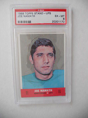 1968 Joe Namath NFL PSA Graded Football Stand-Up Card - Rare Collectible for Sports Memorabilia & Fan Displays
