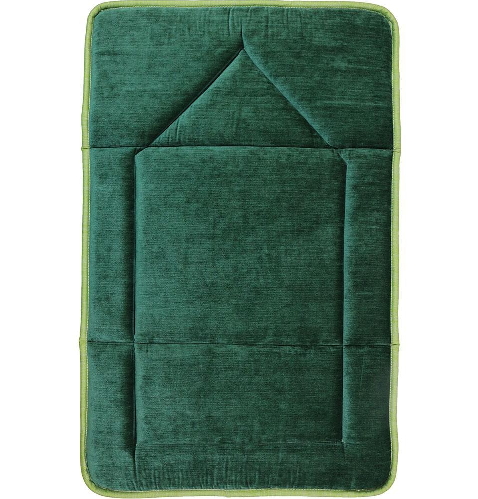 Foldable Orthopedic Foam Prayer Mat for Muslim - Comfortable & Portable Islamic Prayer Rug in Green - Perfect for Home, Mosque & Travel Use