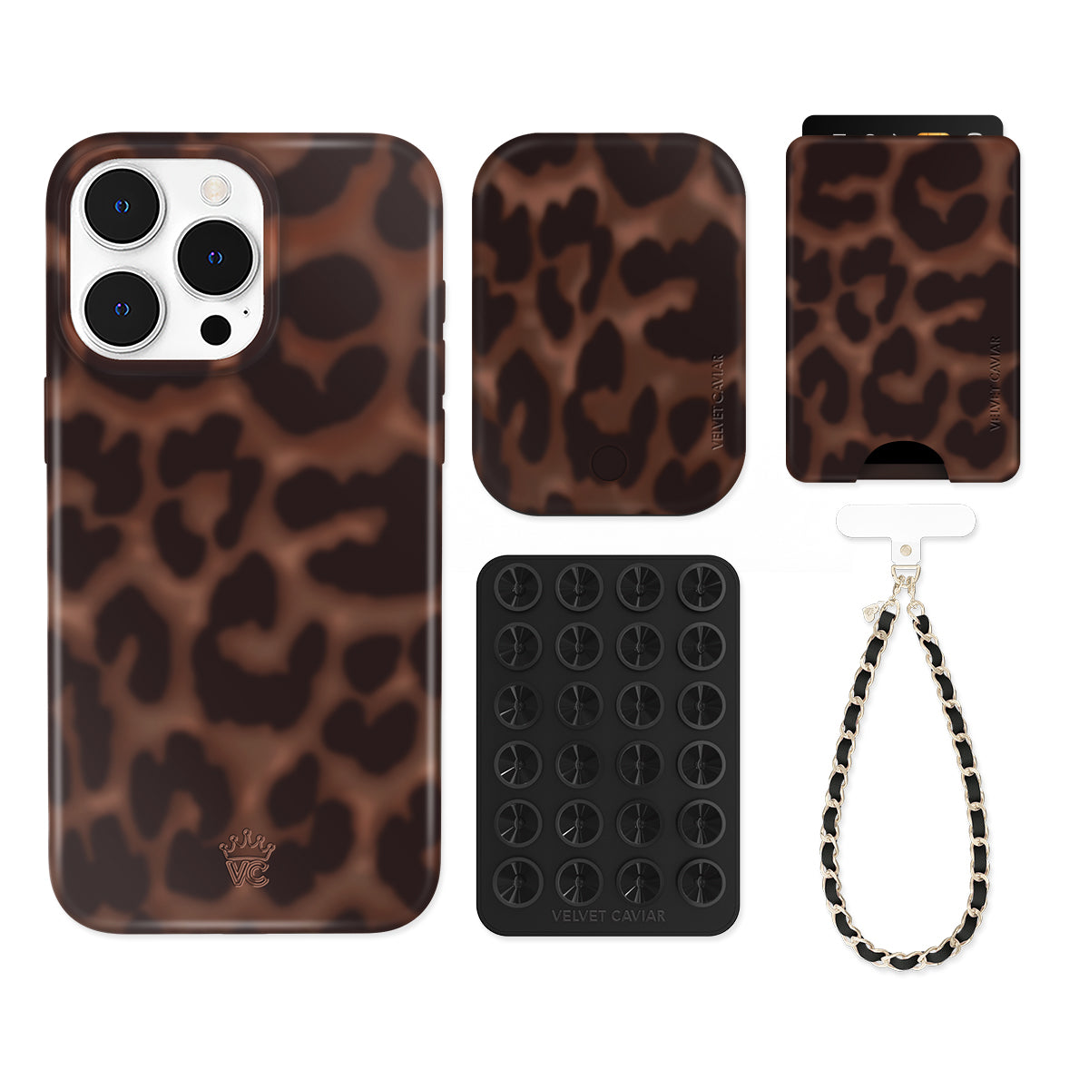 It Girl Leopard Print iPhone Case & Wallet Bundle Set - Stylish Accessories for Women, Trendy Phone Cover & Card Holder Combo - Perfect for Everyday Use, Travel, and Fashion Outfits