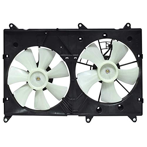 RAREELECTRICAL New Cooling Fan Compatible With Toyota Highlander 2.4L 2006-2007 - Replacement Part Numbers 16361-20070, 1636120070, 16361-20080, 1636120080, 16363-20360, 1636320360, 16711-20120, 1671120120, To3115128 - Perfect for Engine Overheating Prevention & Summer Driving