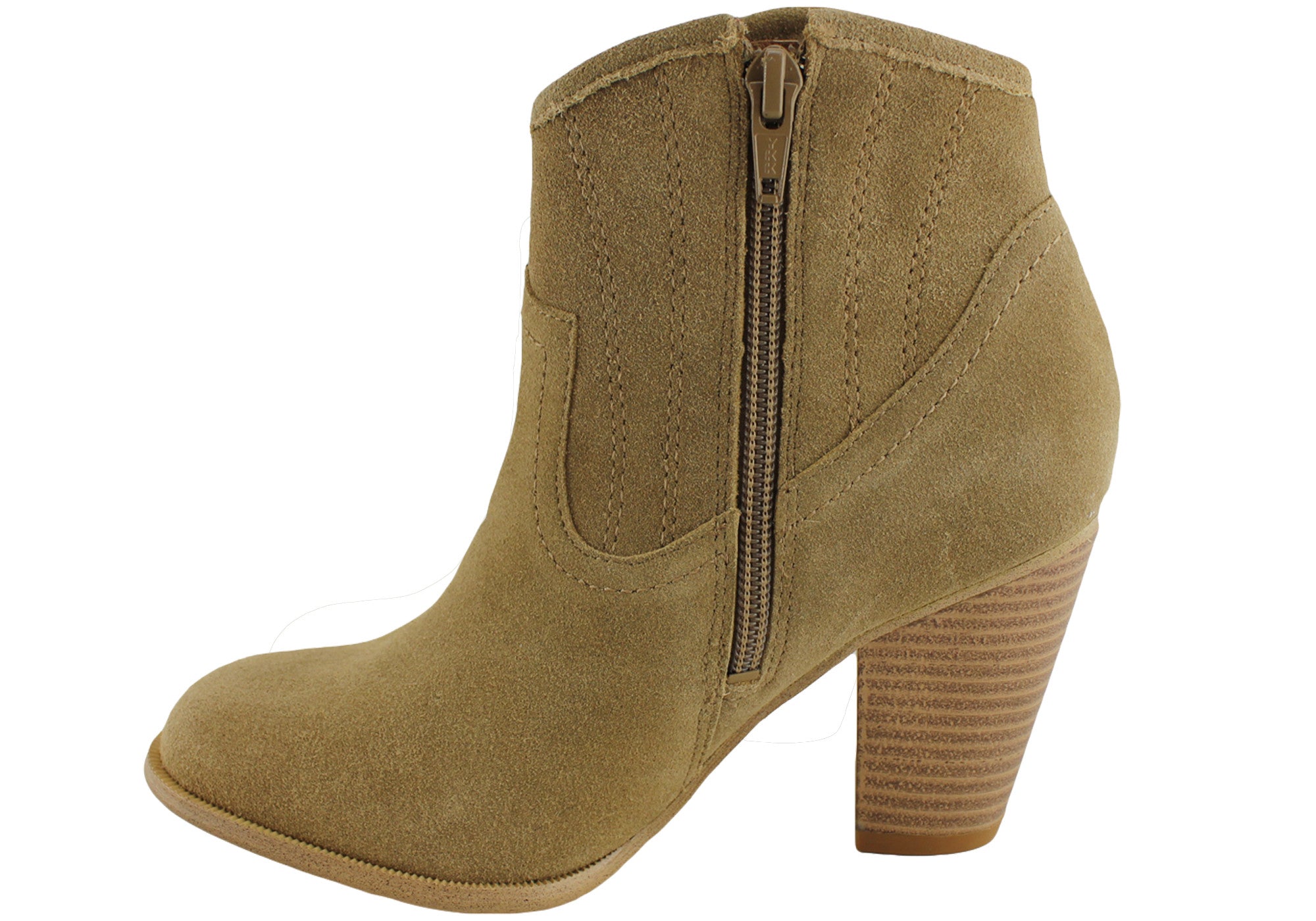 Darci Women's Leather Suede Ankle Boots - Stylish & Comfortable Fall/Winter Fashion Booties for Casual Outfits & Office Wear