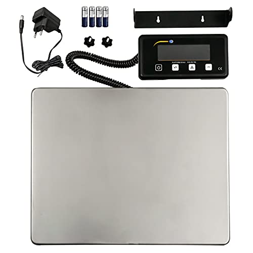 PCE-PB 75N Digital Inventory Scale with External Display - 165 lb Capacity for Warehouses, Shipping & Retail - Heavy Duty Industrial Platform Scale by PCE Instruments