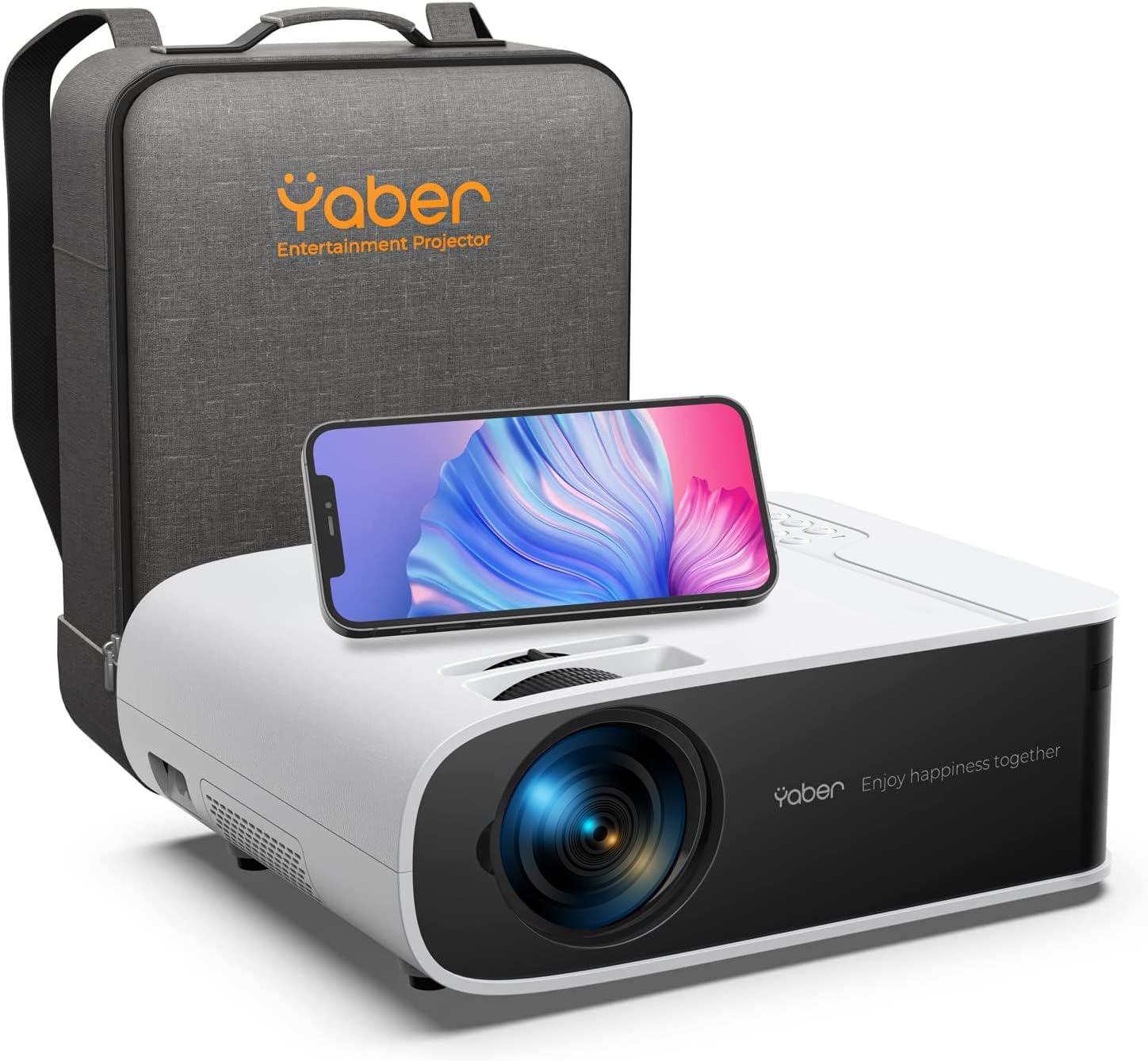 YABER V8 4K WiFi 6 Bluetooth Projector - Native 1080P Portable Outdoor Movie Projector with 200