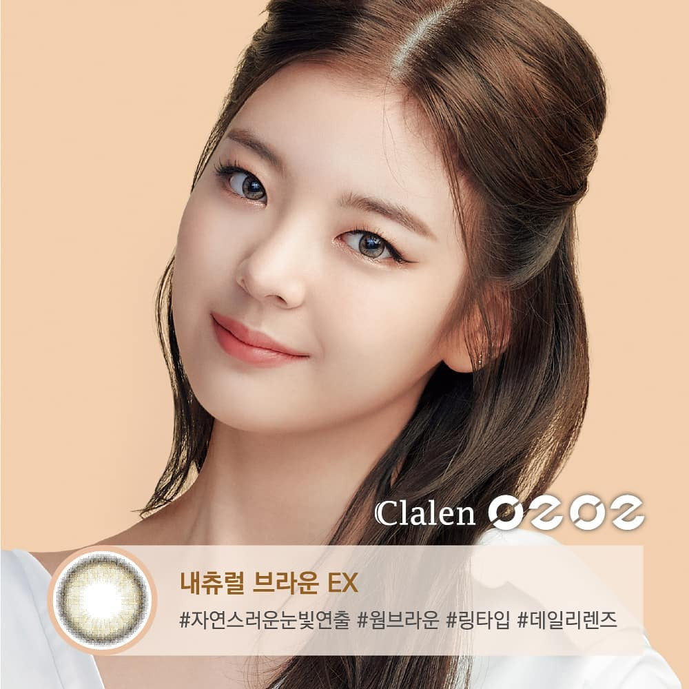 Clalen O2O2 Color M Natural Brown Monthly Colored Contact Lenses (2Pcs) - Silicone Hydrogel for Comfort & Style - Perfect for Daily Wear, Cosplay, and Enhancing Eye Color