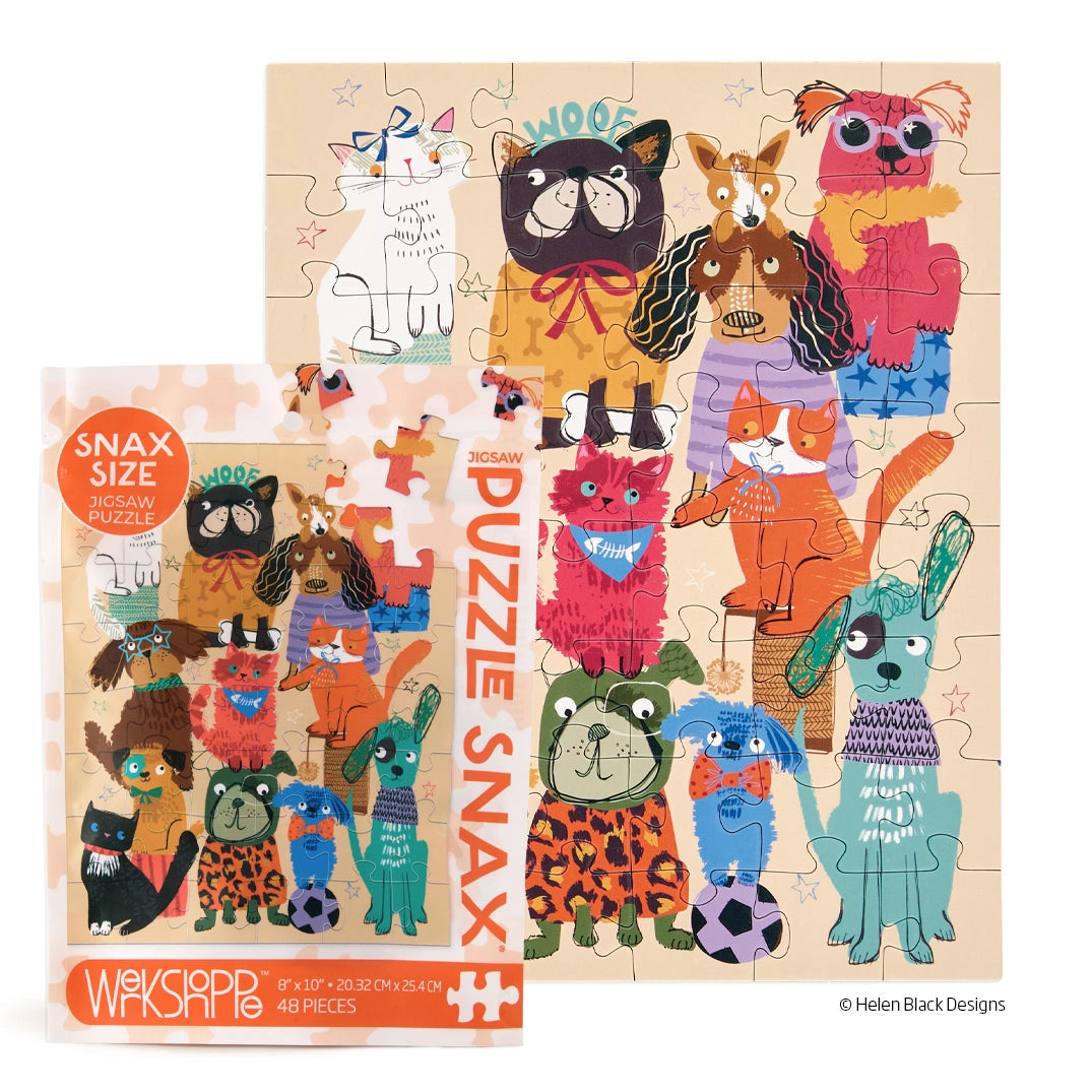 Fur Babies 48 Piece Puzzle Snax - Fun Interactive Dog Treat Toy for Mental Stimulation - Perfect for Small & Medium Dogs During Playtime or Training Sessions