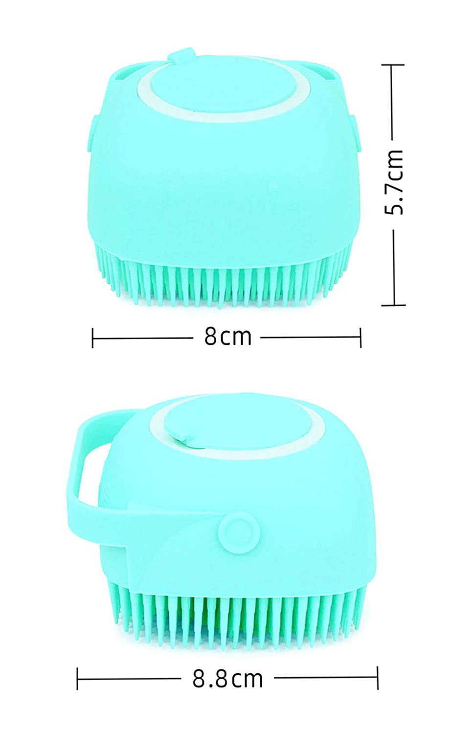 Silicone Body Brush with Shampoo Dispenser - Soft Massage for Shower & Bath