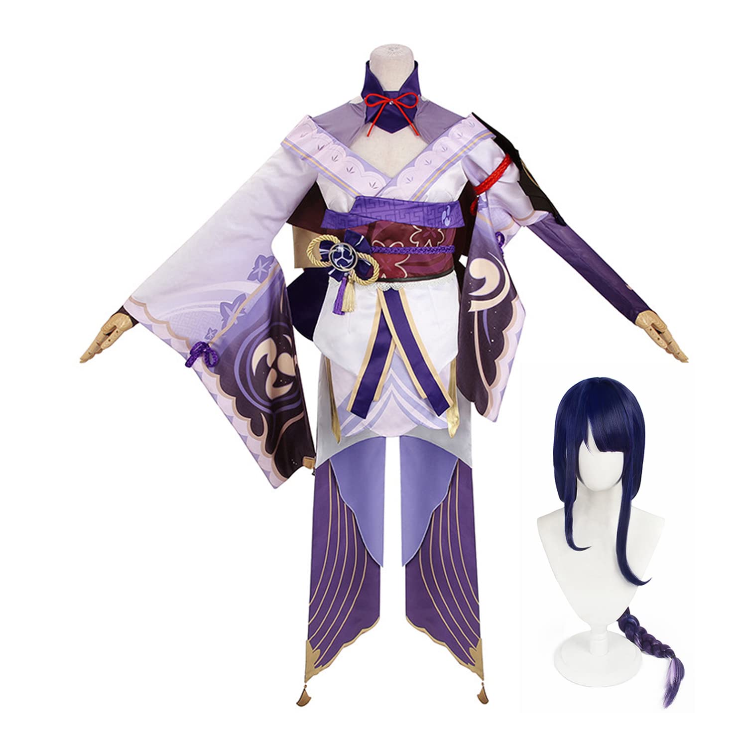 Raiden Shogun Baal Cosplay Costume Set with Wig | Anime Halloween & Christmas Party Outfit | Perfect for Genshin Impact Fans & Conventions