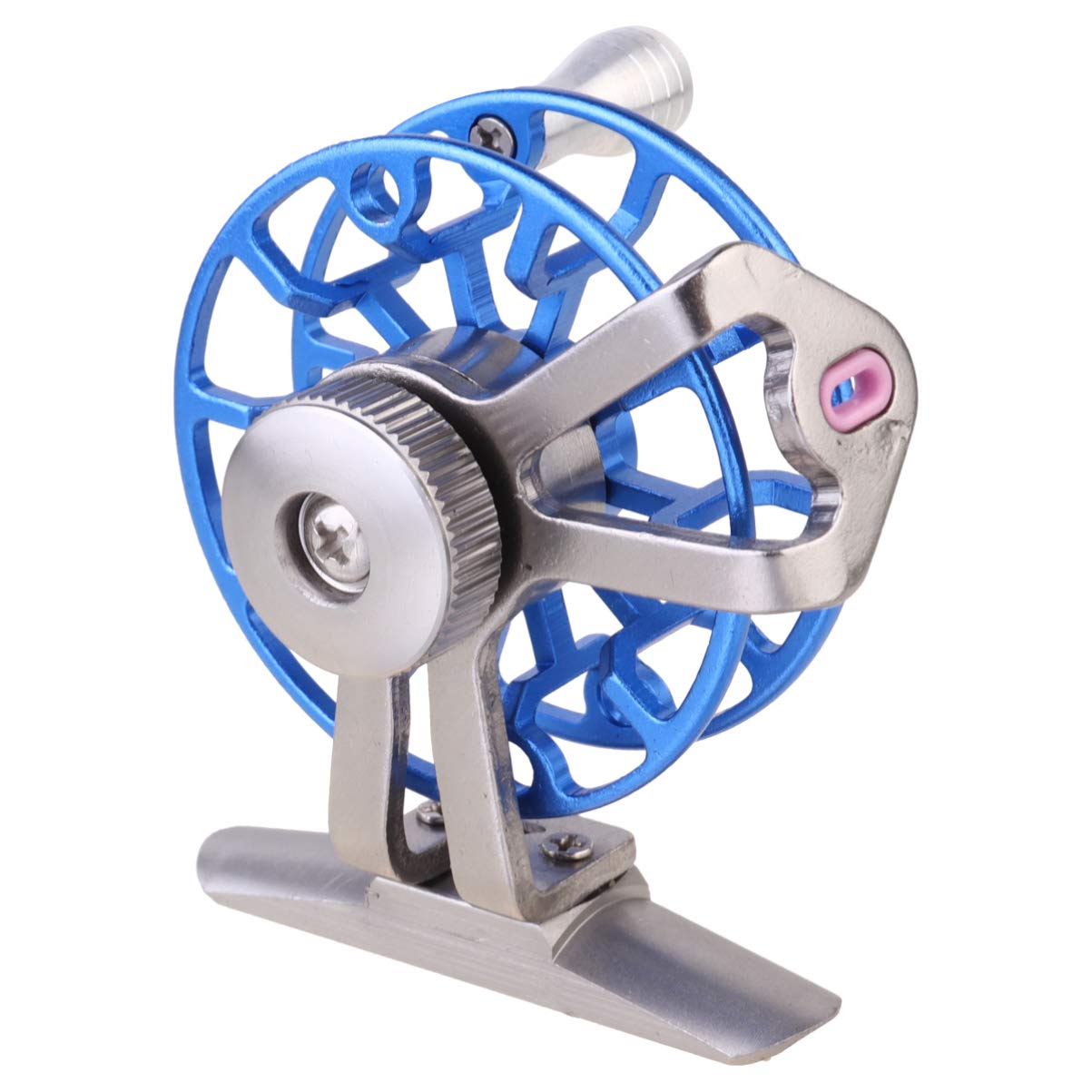 Premium Metal Fly Fishing Reel - 1PC Front Drag Right Hand Retrieve Fishing Gear with Smooth Spool (Blue) - Ideal for Trout, Salmon & Freshwater Fly Fishing Adventures
