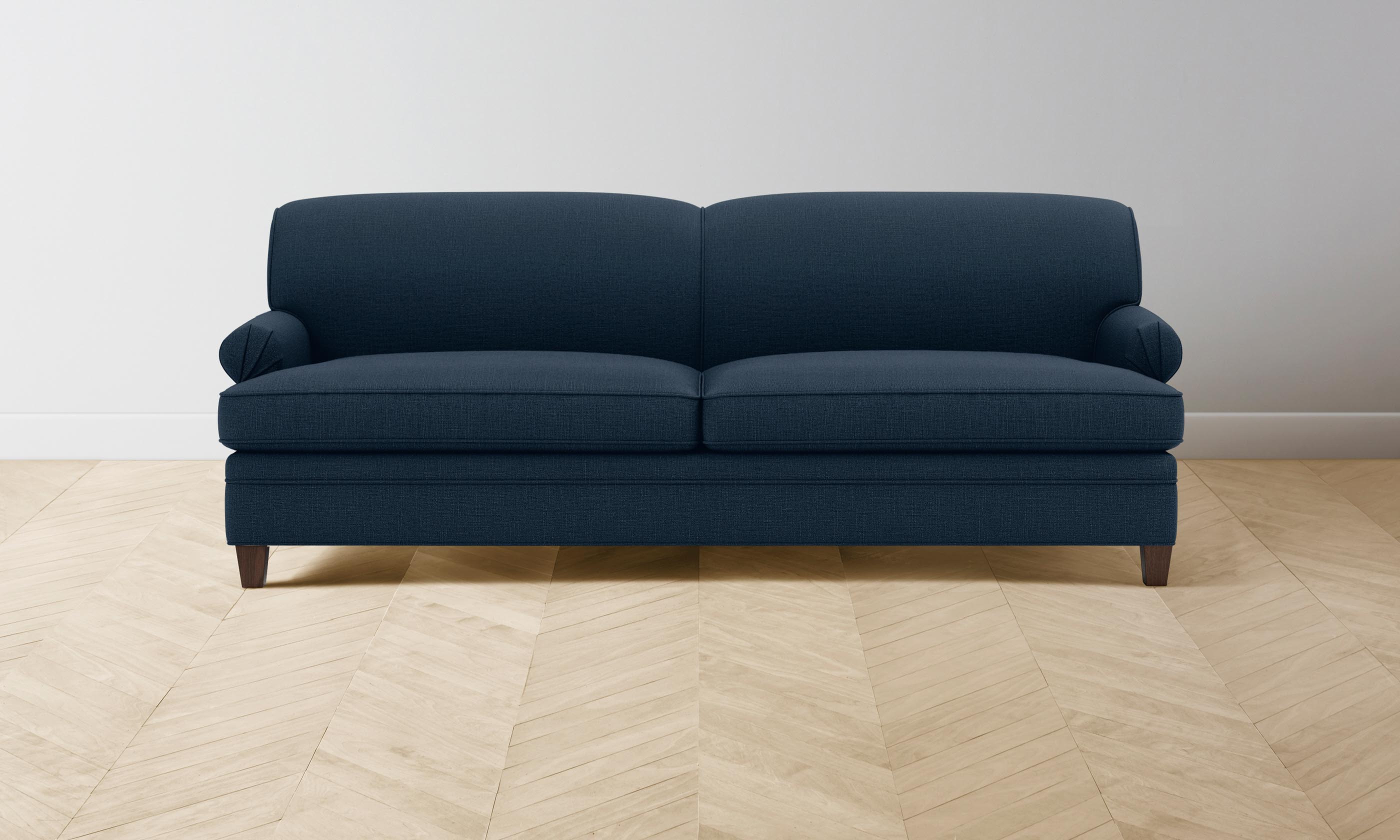 Carmine Sofa - Performance Linen Weave Bay Fabric Upholstered Couch - Perfect for Living Room, Lounge & Home Theater Seating