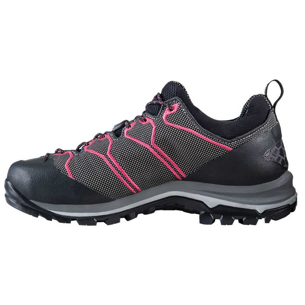 MONTURA Yaru Cross Mid GTX Women's Hiking Boots - Waterproof Trekking & Via Ferrata Shoes for Outdoor Adventures (Anthracite/Sugar Pink) - Perfect for Mountain Trails, Rock Climbing & Outdoor Exploration