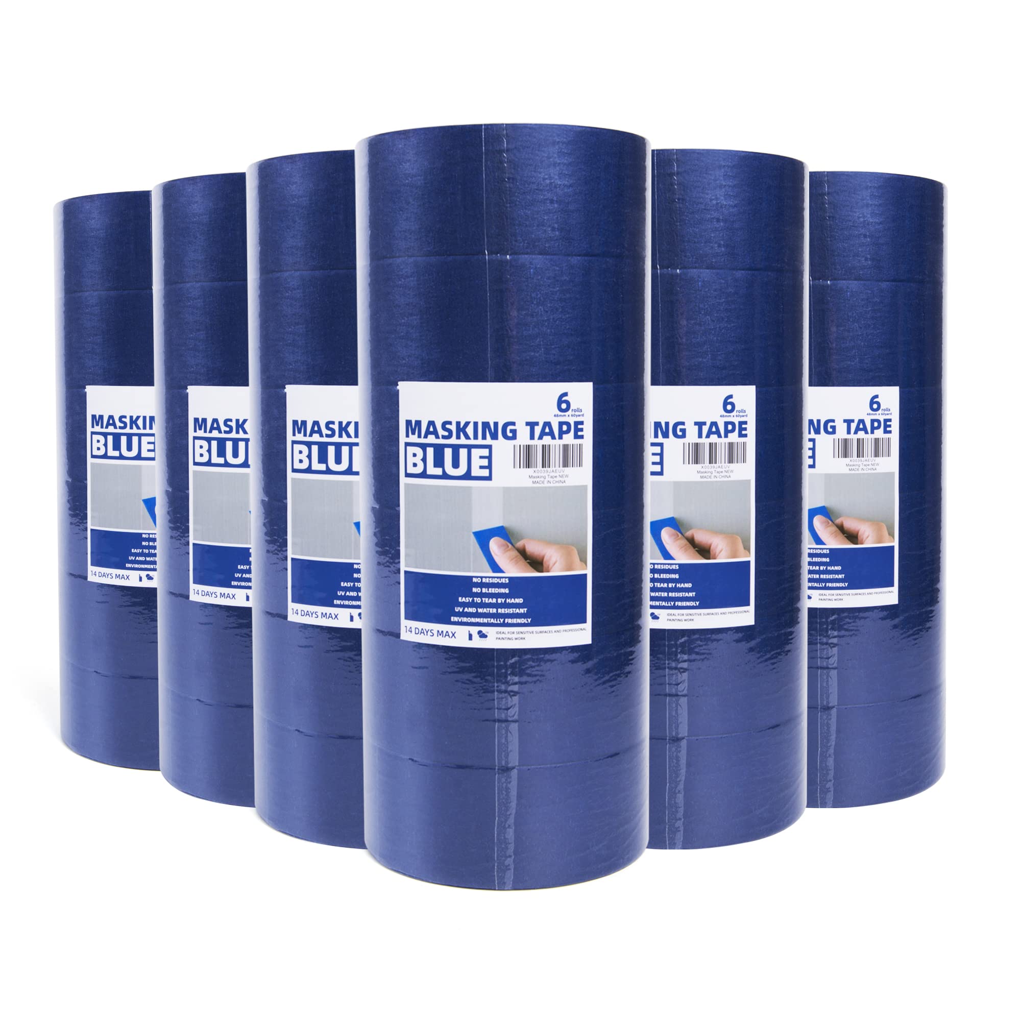 Multi-Surface Painter's Tape - UV Resistant & Residue-Free Blue Masking Tape for Sharp Paint Lines | 1.88