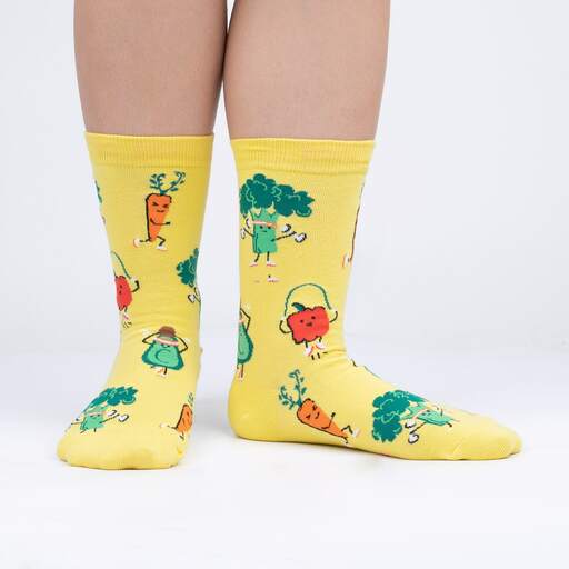 Plant-Powered Women's Crew Socks - Eco-Friendly Cotton Socks for Everyday Comfort | Perfect for Work, Yoga & Casual Wear