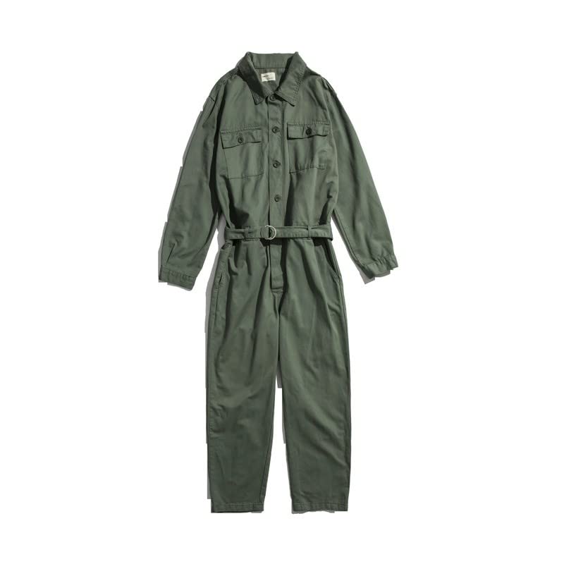 **Aoleaky Men's Loose Fit Long Sleeve Jumpsuit - Cargo Pants Streetwear Work Suit | Stylish One-Piece Overalls for Casual Wear, Work & Outdoor Activities**