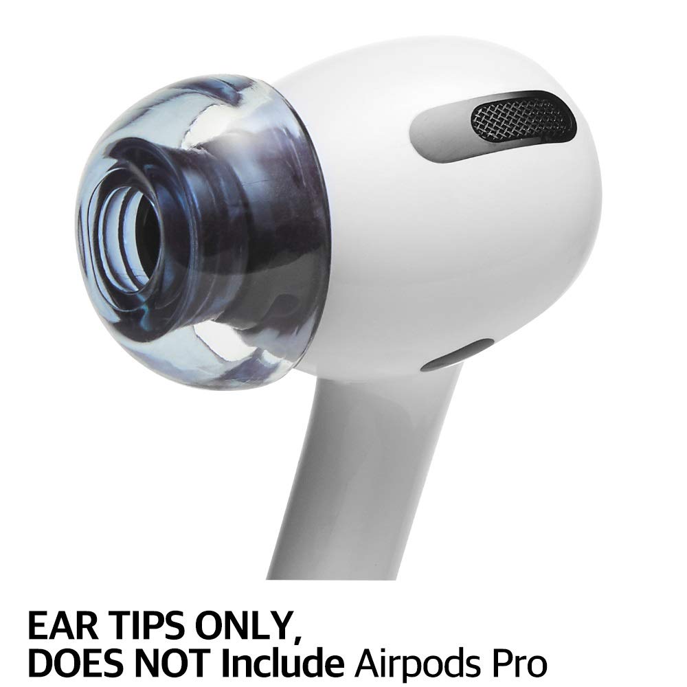 Premium AZLA SednaEarfit XELASTEC AirPods Pro Tips (1st/2nd Gen) - 2 Pairs Size L - for Gym & Travel