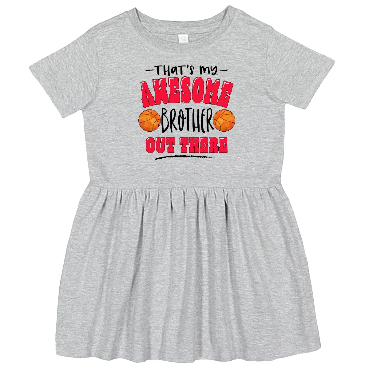 Inktastic Awesome Brother Basketball Toddler Dress - Perfect for Playdates & Family Outings