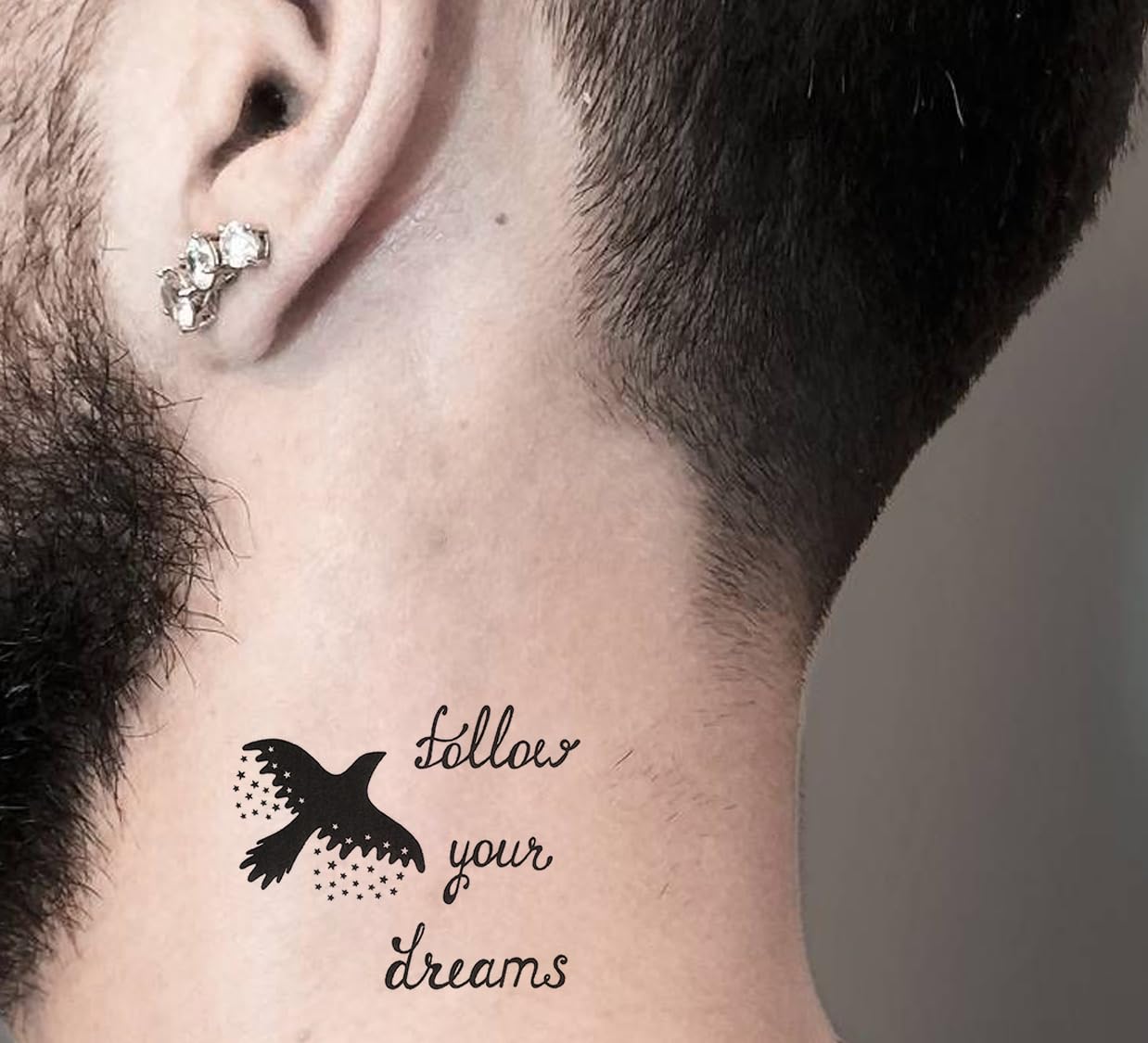 Waterproof Temporary Tattoo Stickers for Men & Women - Realistic 3D Flowers, Butterflies, Stars, Angels, Wolves & Armband Designs (60mm x 105mm) | Perfect for Parties, Halloween, Cosplay & Body Art