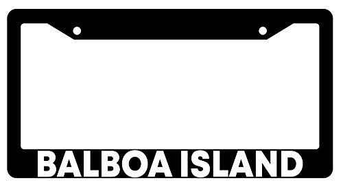 Balboa Island Black Plastic License Plate Frame - Durable & Stylish Car Accessory for Cars, Trucks & SUVs - Perfect for Personalization & Protection