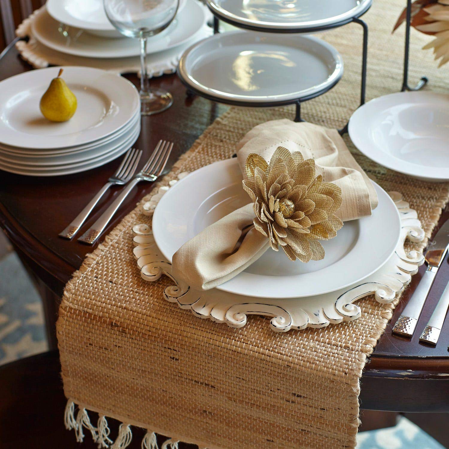 Eco-Friendly Jute Cotton Table Runner 14