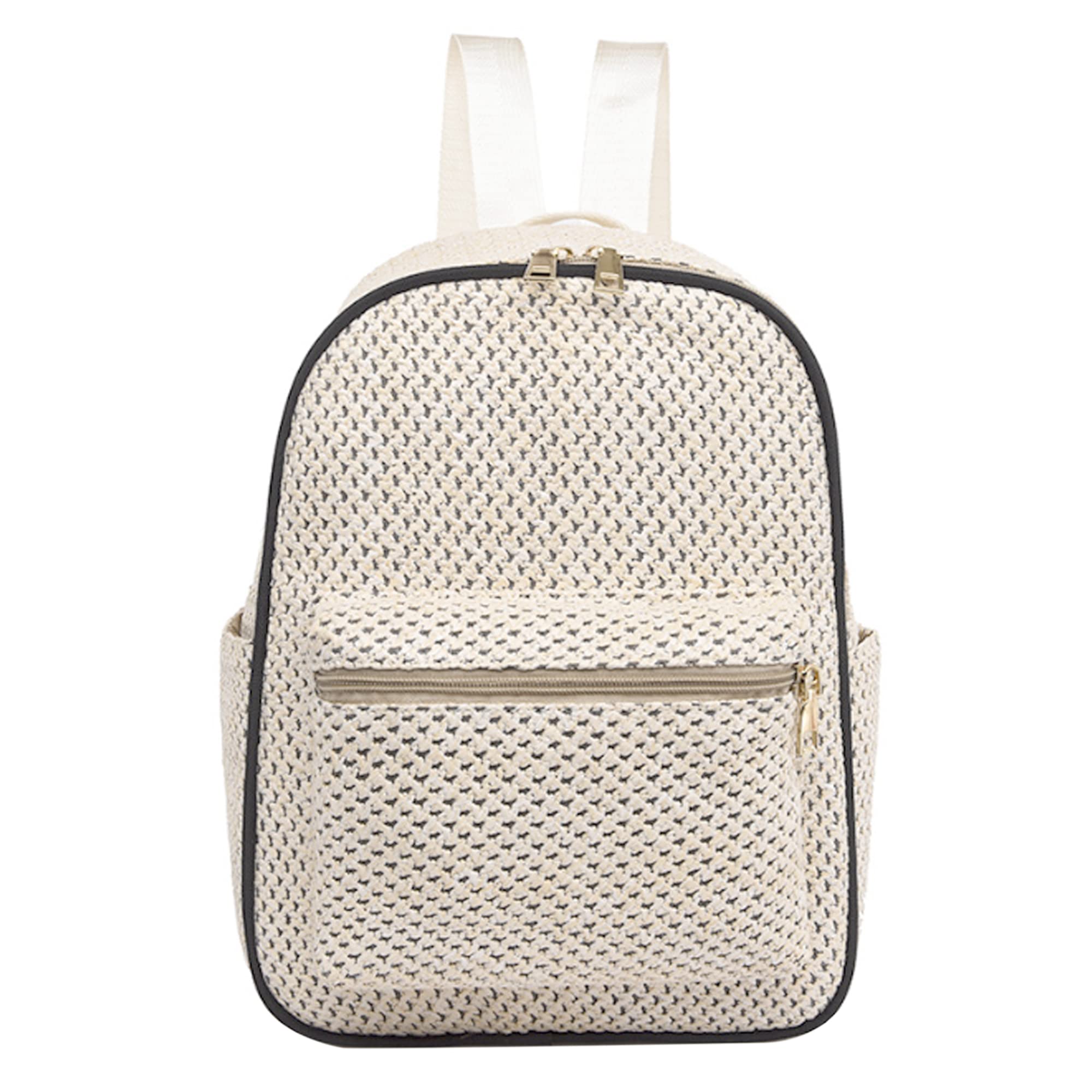 ZLM BAG US Handwoven Straw Backpack for Women - Bohemian Beach Bag, Casual Holiday Daypack Purse - Perfect for Beach Outings, Picnics, and Summer Travel