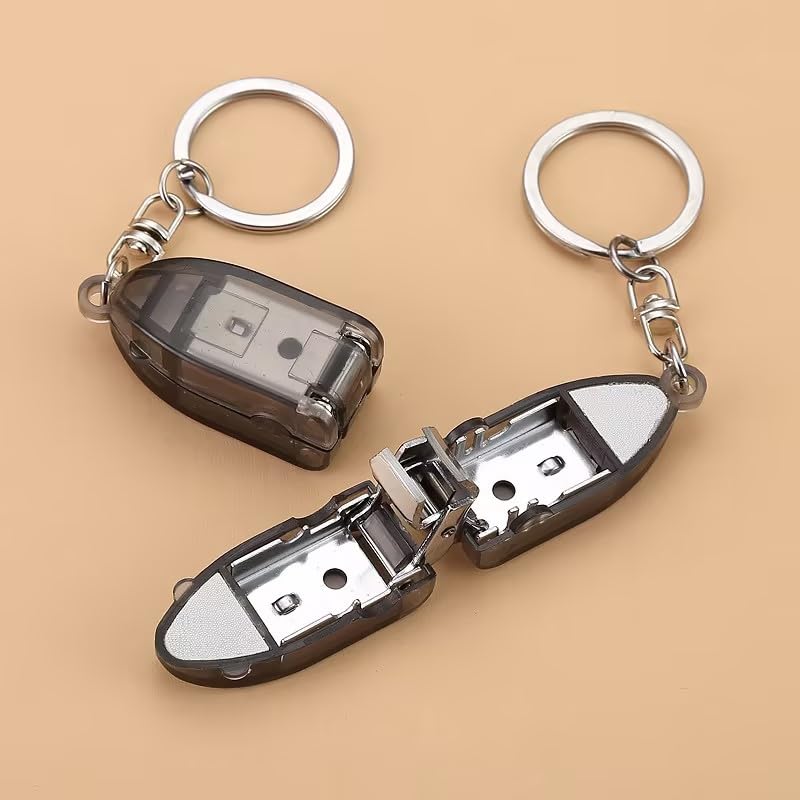 Premium Stainless Steel Travel Keychain Nail Clippers - Foldable Mini Nail Cutter with Nail File for Thick Nails | Portable Manicure Tool for Travel, Gym, Office & Everyday Carry (EDC)