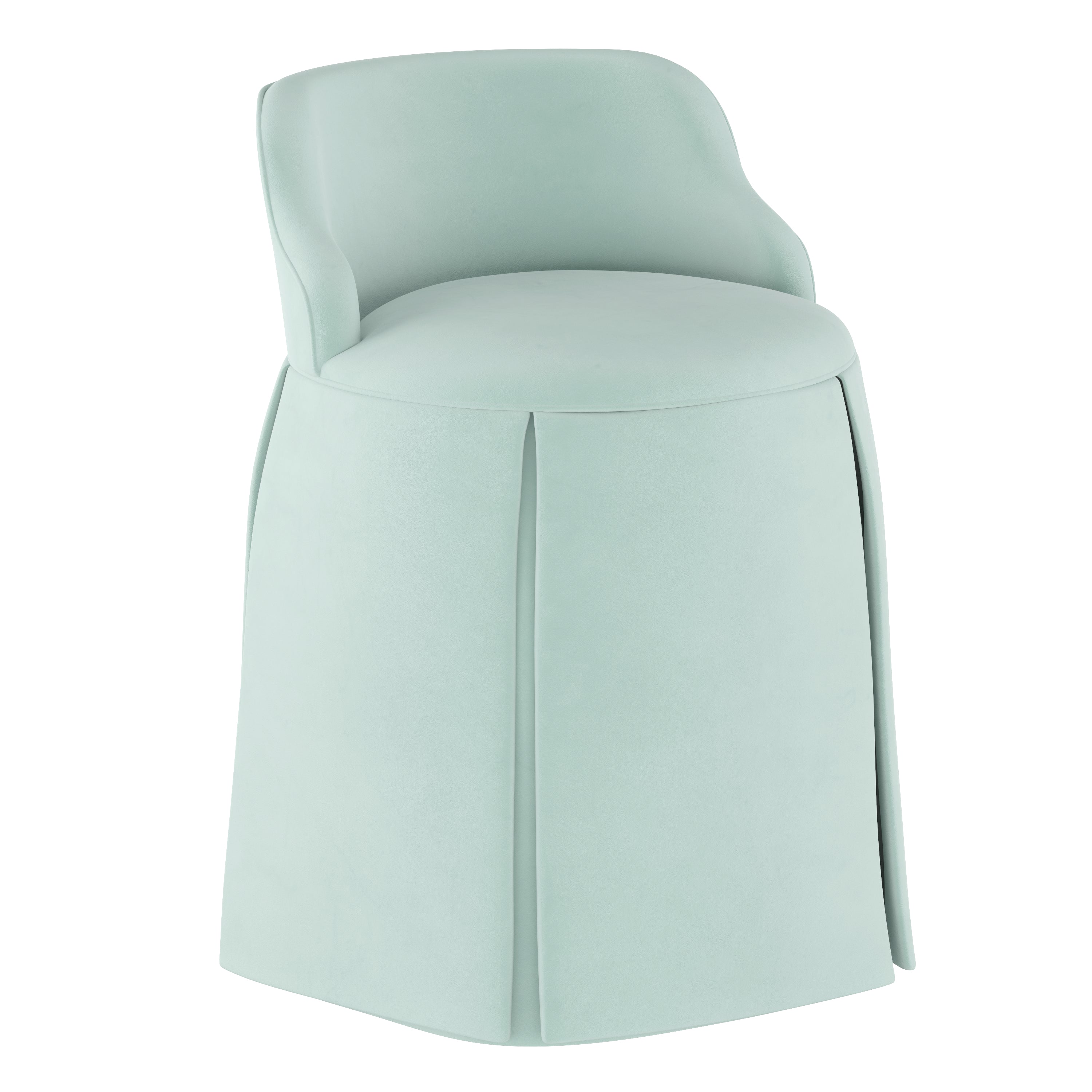 Pipi Vanity Chair - Elegant Makeup Dressing Stool with Upholstered Seat & Gold Metal Legs, Perfect for Bedroom, Boudoir, Vanity Table & Beauty Salon
