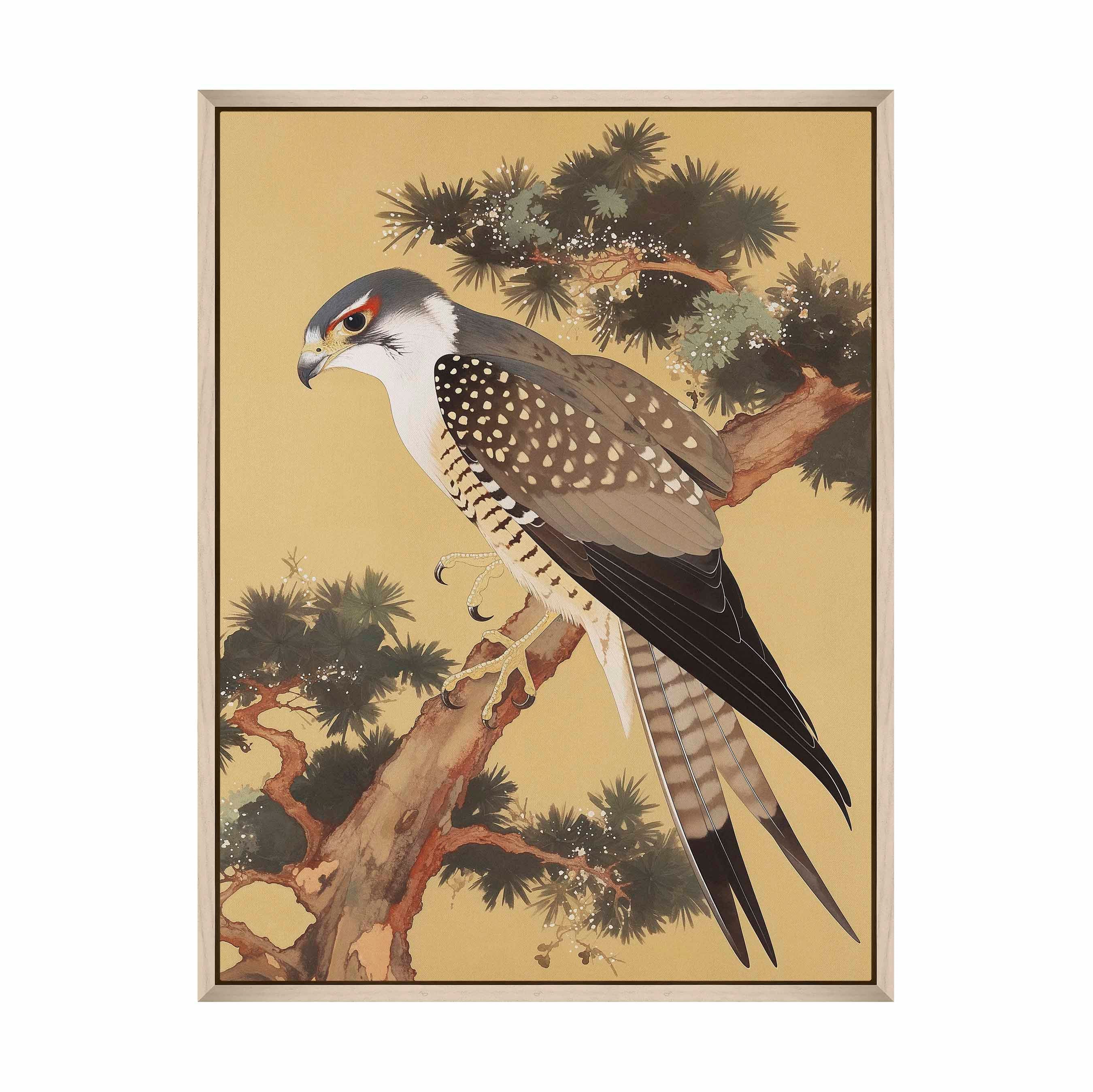 Graceful Sentinel Falcon in Pine Grove - Stunning Gallery Wrapped Canvas Art for Home & Office Decor | Nature Wildlife Wall Art for Living Room, Bedroom