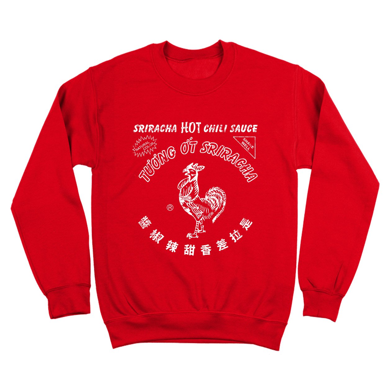 USA Direct Sriracha Hot Chili Sauce Spicy Graphic Men's Sweatshirt - Comfortable Pullover for Casual Wear, Street Style & Gifts