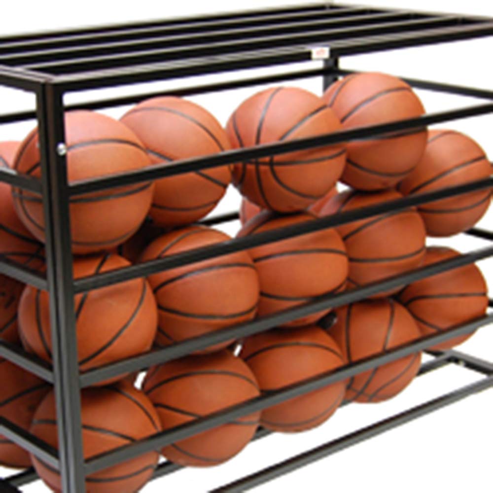 Trigon Sports Lockable Rolling Ball Storage Cart - Basketball, Exercise Ball Organizer for Gym, School, Club - Indoor & Outdoor Use - Perfect for Sports Equipment Storage and Mobility
