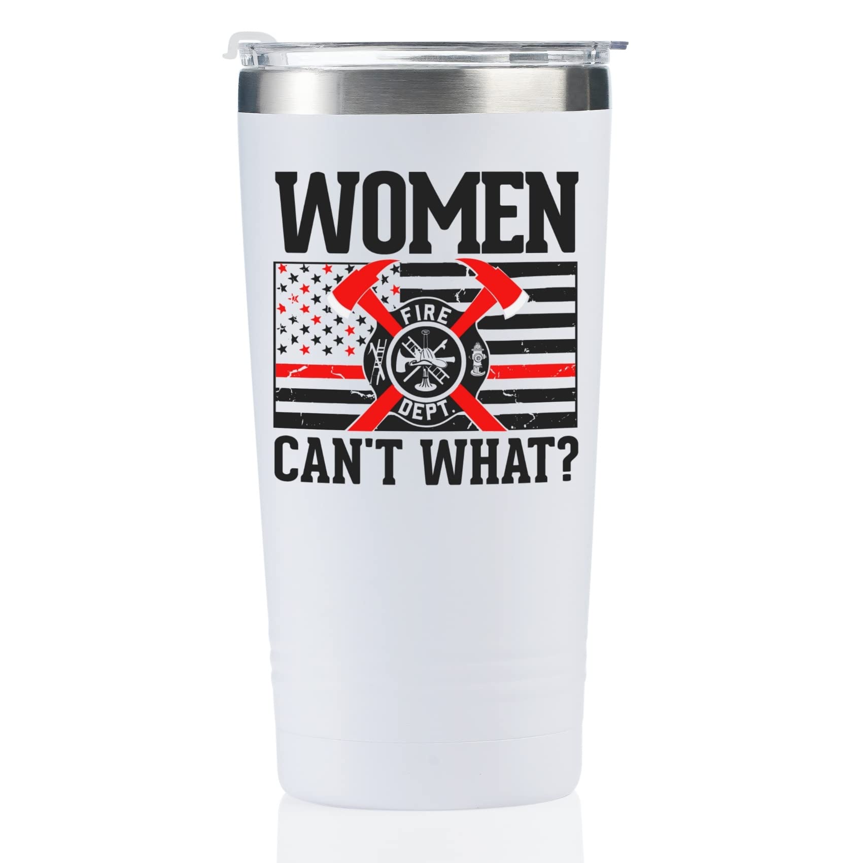 Onebttl 20oz Stainless Steel Firefighter Tumbler - Perfect Women Firefighter Gift, Retirement Present for Female Fireman - Ideal for Coffee, Tea & On-Duty Hydration