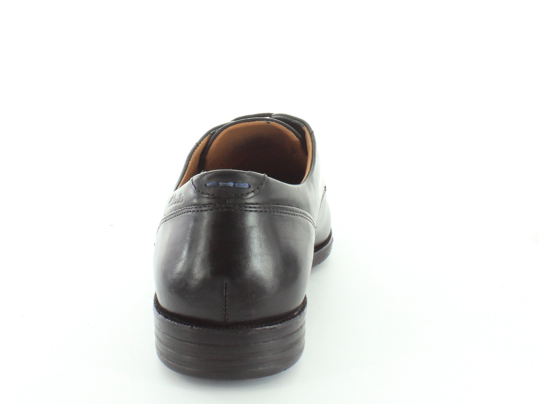 Clarks Glenrise Walk Men's Black Leather Casual Shoes Size 11.5 Medium - Comfortable Walking Shoes for Work, Travel & Everyday Wear