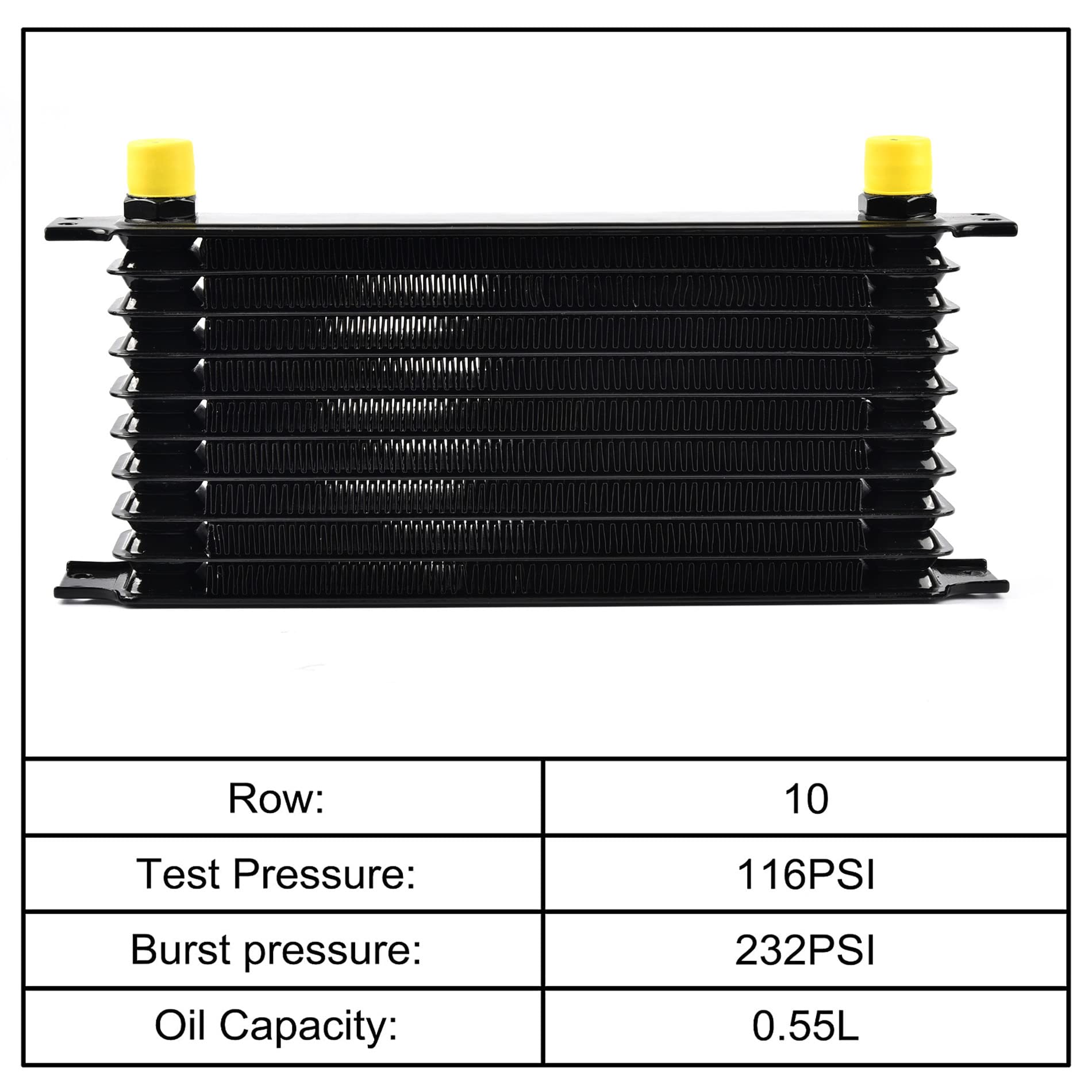 EVIL ENERGY Universal 10-Row Aluminum Oil Cooler Kit with 10AN Fittings - High Performance Transmission & Engine Cooler for Japanese Cars - Perfect for Racing, Off-Road & High-Temperature Driving Conditions
