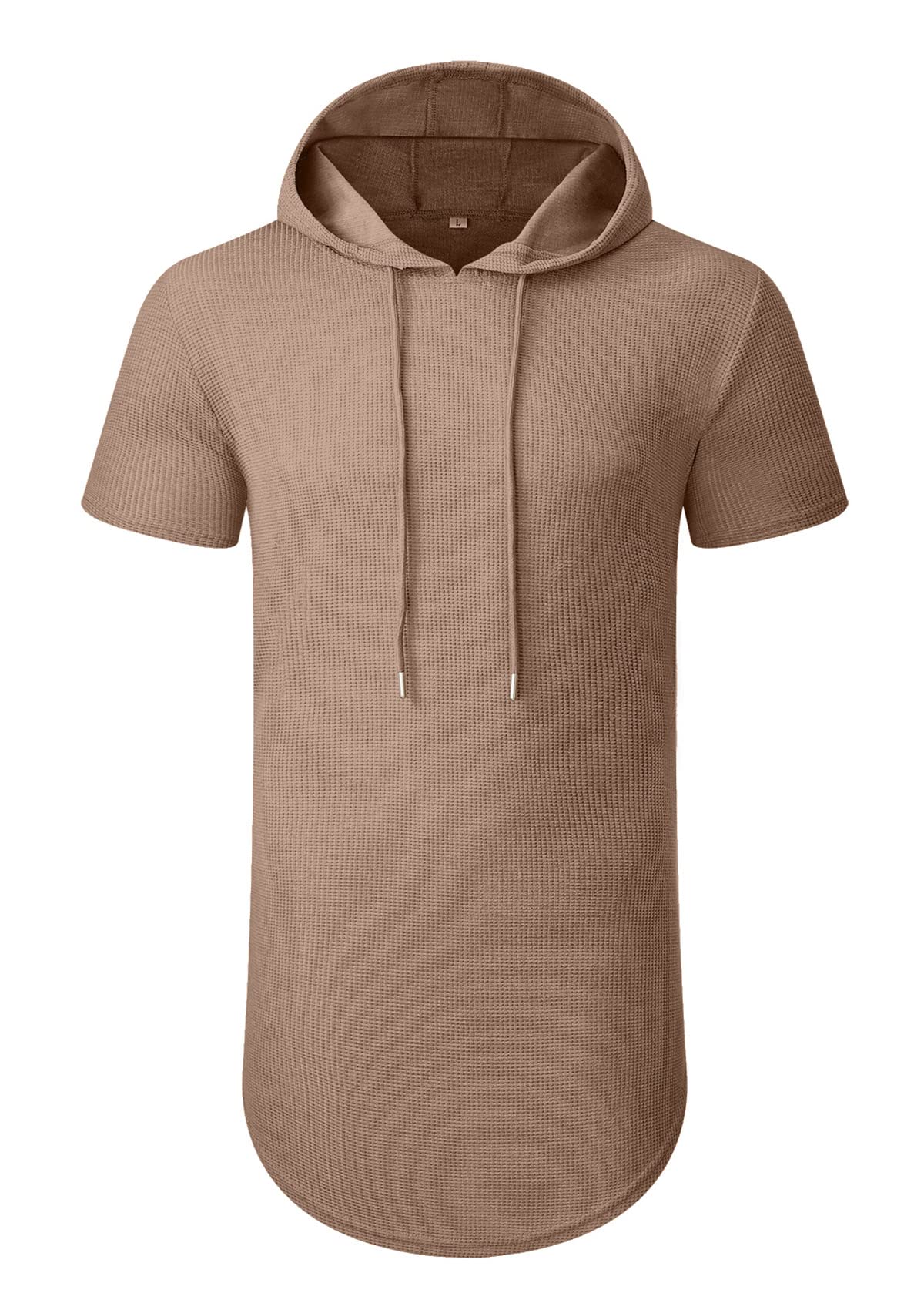 Sailwind Men's Waffle Knit Short Sleeve Hoodie - Lightweight Breathable Pullover Hooded Shirt for Casual Wear, Gym & Outdoor Activities