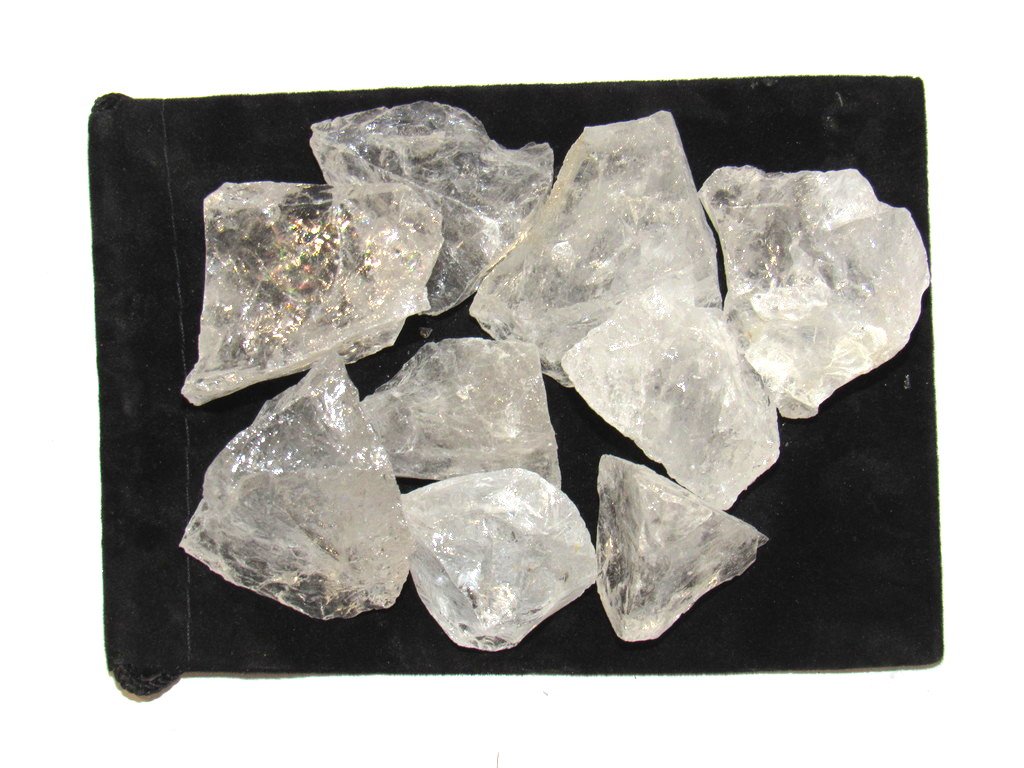 Natural Rough Clear Quartz Stones - 1/2 Pound Bulk (1