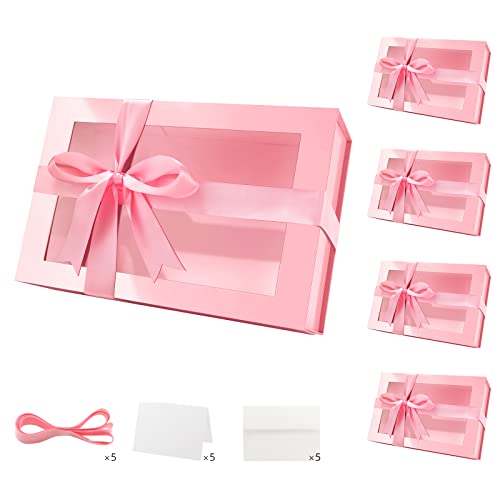 Pink-13.5x9x4.1 Inches-Pack of 5