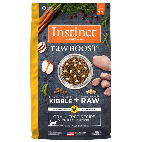 Instinct Raw Boost Grain-Free Dry Cat Food with Real Chicken - High Protein Natural Recipe for Indoor & Outdoor Cats - Perfect for Weight Management & Healthy Digestion
