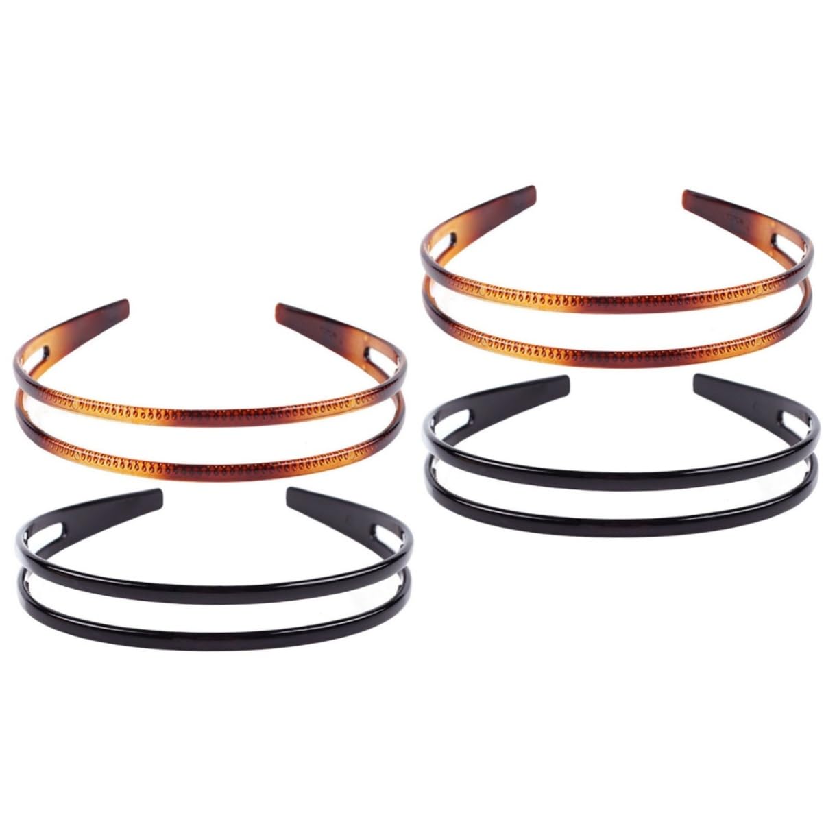 Beavorty 12 Pack Non-Slip Plastic Headbands for Women - Double Row Teeth Design Hair Hoops, Fashion Hair Accessories for Workouts, Yoga, Running & Daily Styling