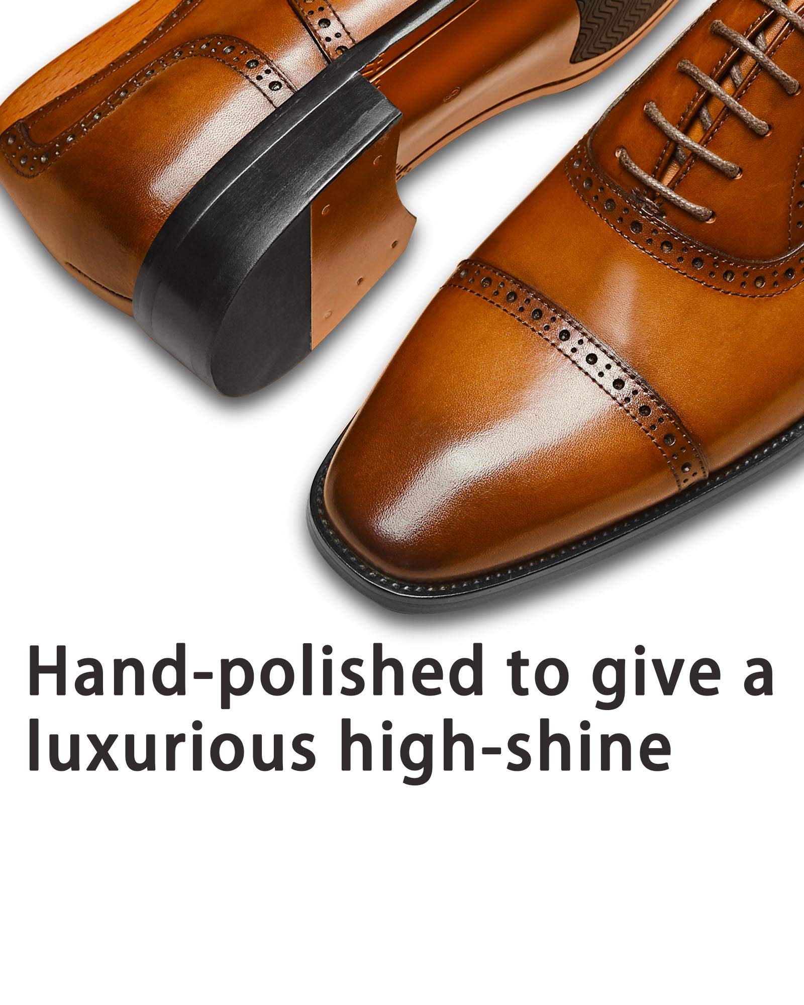 Premium Men's Oxford Dress Shoes - Classic Formal Leather Shoes for Business & Wedding - Comfortable & Stylish for Office, Parties & Special Occasions