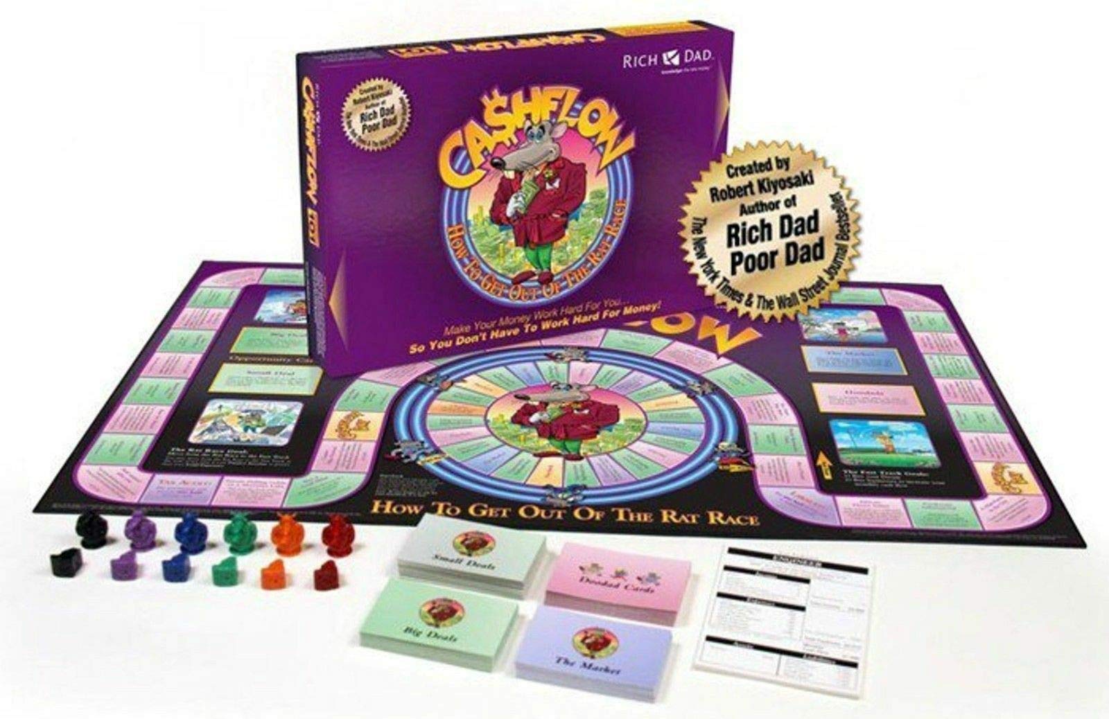 Rich Dad Cashflow 101 Board Game by Robert Kiyosaki - Financial Strategy & Investing Education Game for Adults & Families - Escape the Rat Race - Perfect for Financial Literacy Learning & Family Game Nights