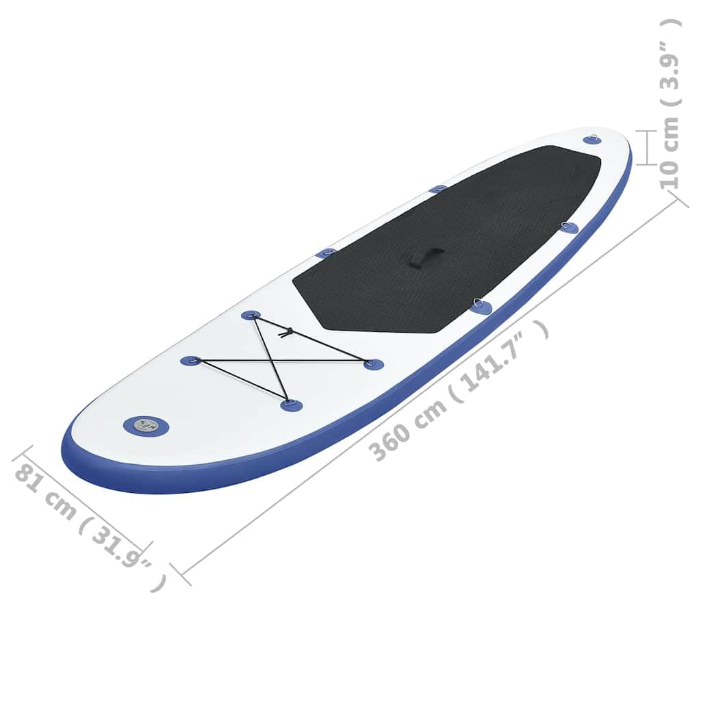 **Inflatable Stand Up Paddle Board (SUP) with Paddle, Pump, Leash & Carrying Bag - Lightweight & Stable for Surfing, Yoga & Fishing - vidaXL Premium SUP Board**