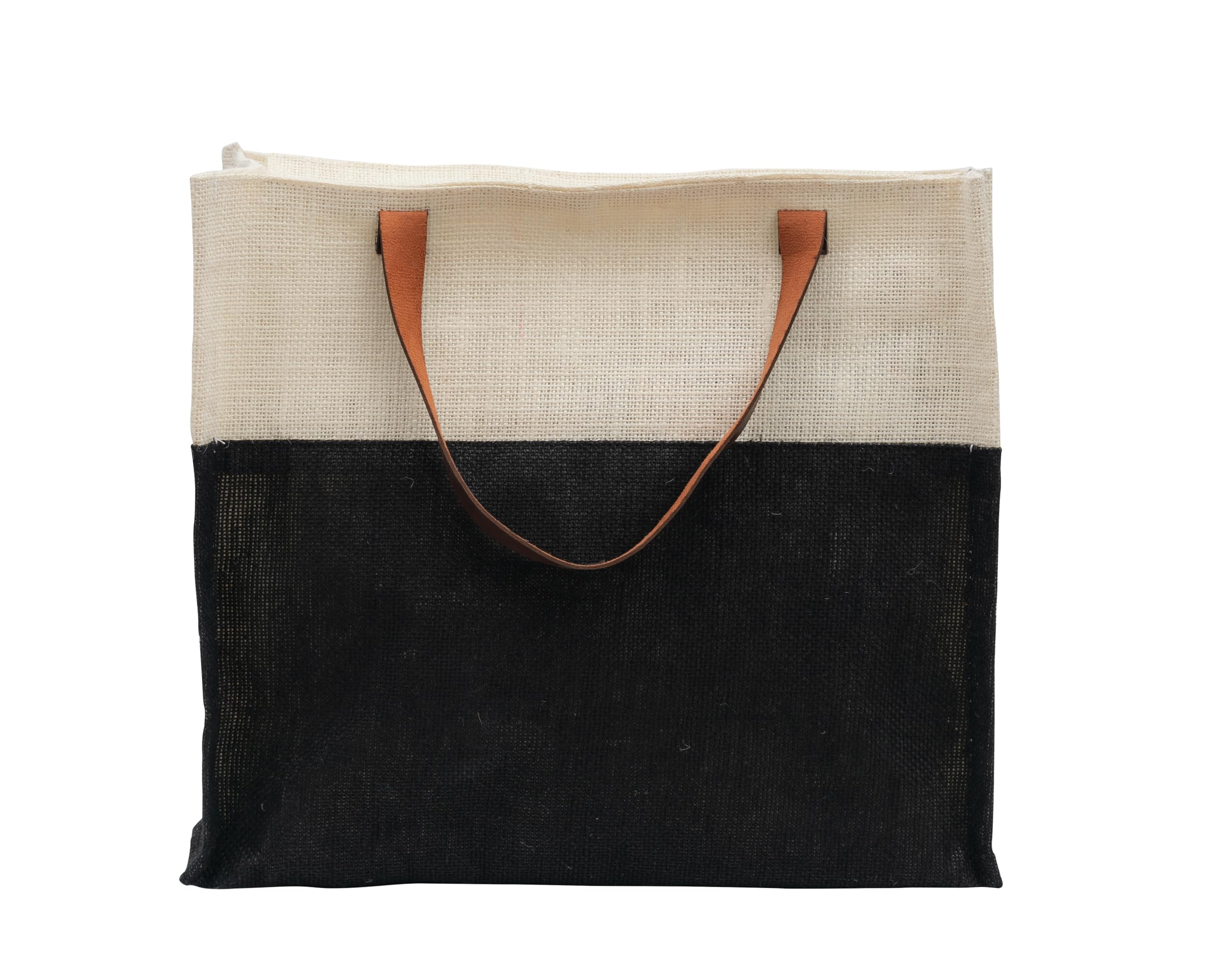 JUTEKA Stylish Baby Pink Durable Multipurpose Handbag - Eco-Friendly Jute Tote with Leather Handles for Lunch, Shopping, Work & Travel | Perfect for Office, Beach & Daily Use