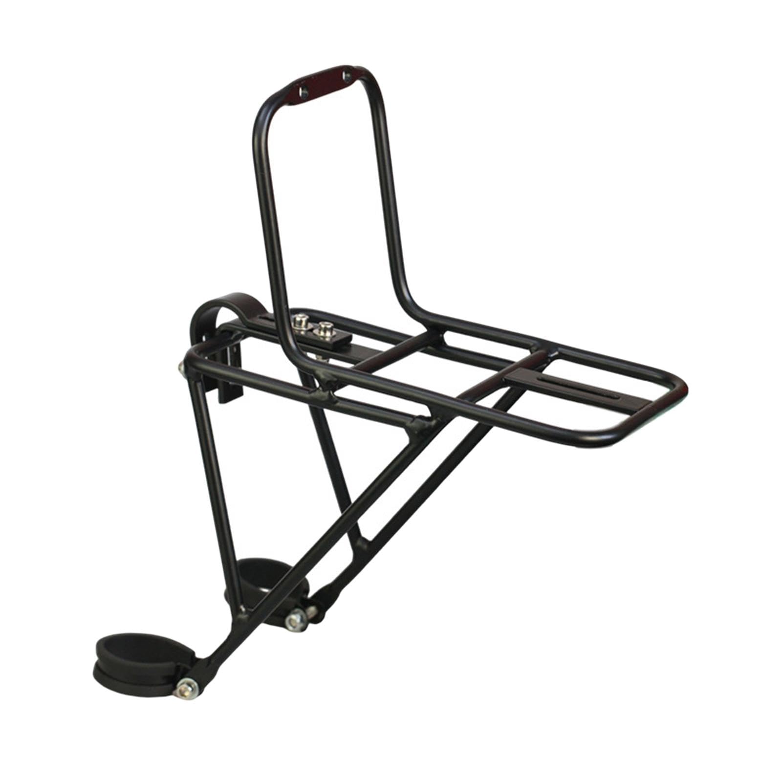 Lightweight Metal Bike Front Carrier Rack with Cargo Pannier Bag - Durable Bicycle Luggage Shelf for Cycling, Commuting & Outdoor Adventures