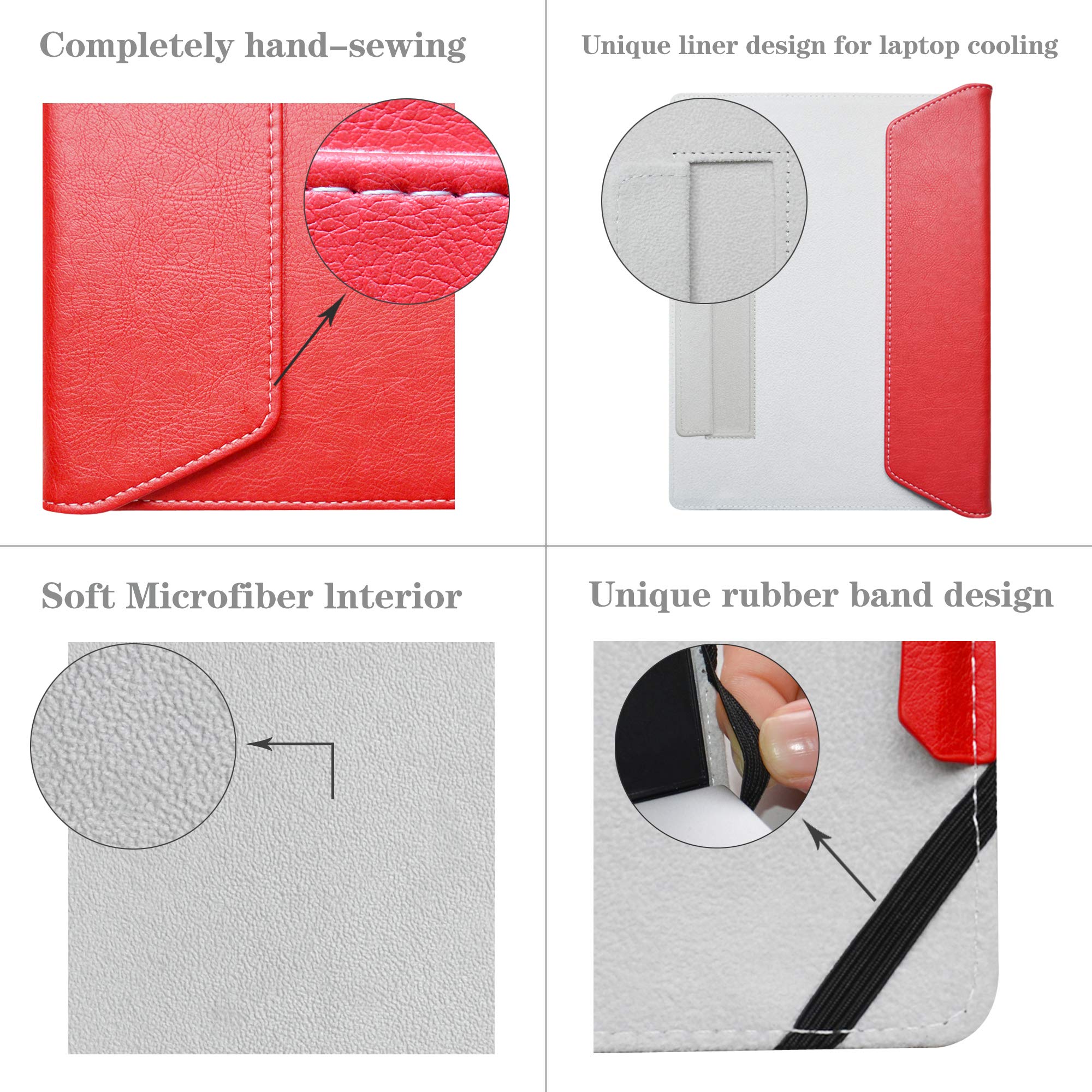 Dell XPS 17 9700/9710/9720/9730 Laptop Protective Cover Case - Shockproof & Scratch-Resistant Hard Shell (Red) - Perfect for Travel, Office & Home Use