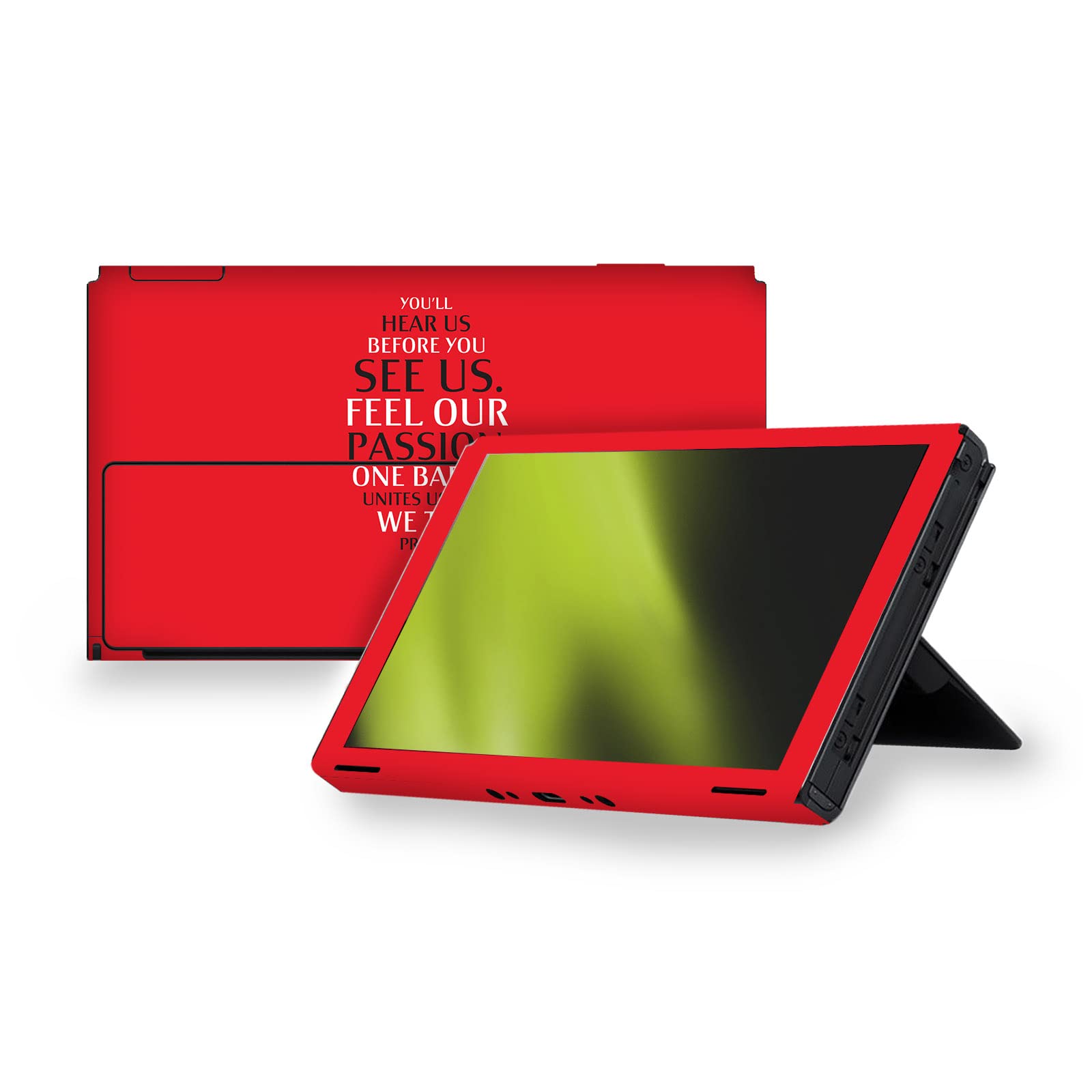 Official AC Milan Typography Art Matte Vinyl Skin Sticker Decal Compatible with Nintendo Switch OLED Bundle - Perfect for Gaming, Customization & Fan Showcase