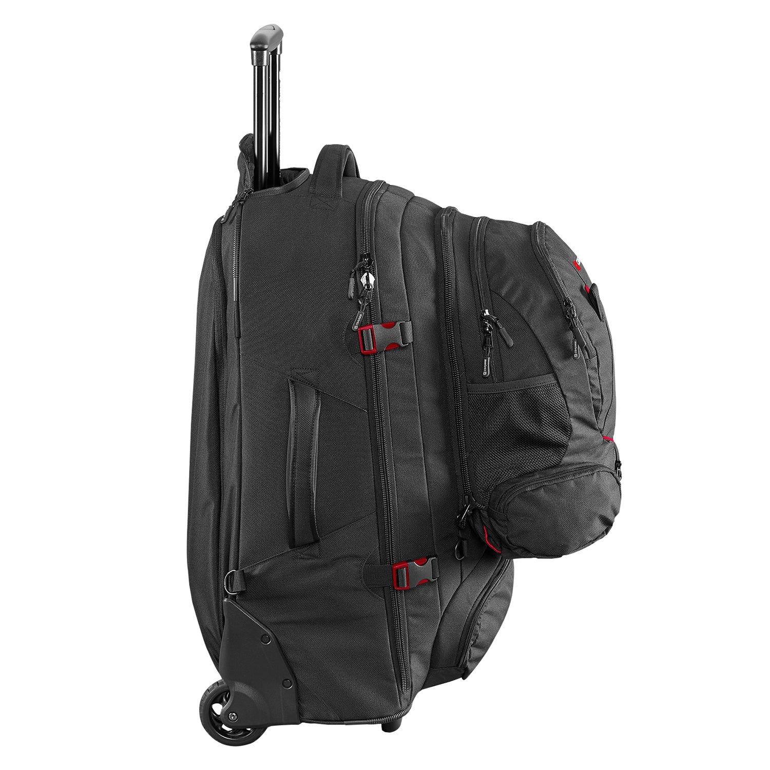 Caribee Skymaster III 80L Wheeled Travel Backpack - Large Durable Carry-On Luggage for Adventure Travel & Camping - Perfect for Hiking, Airplane Trips & Outdoor Exploration (Black)