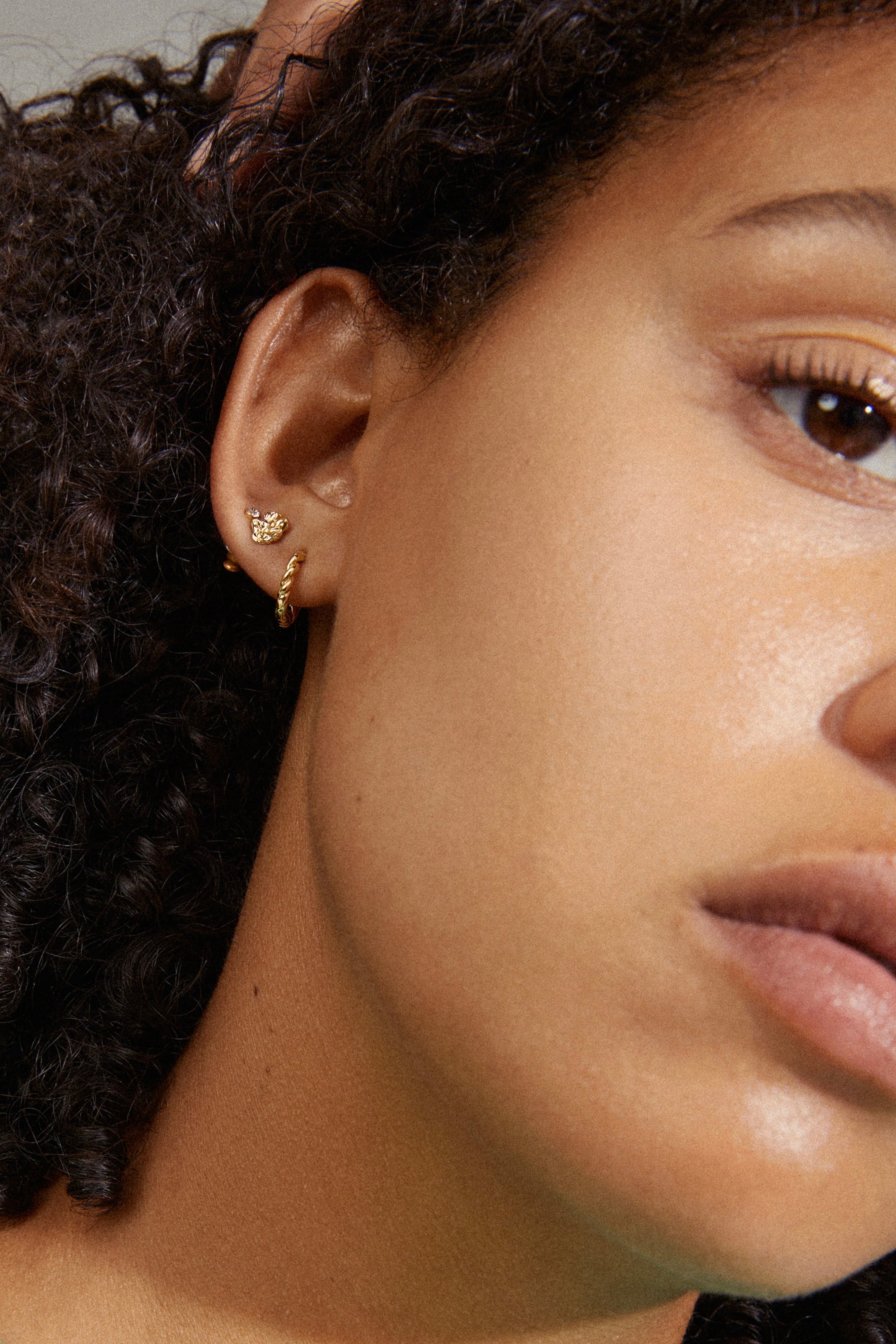 Emanuelle Gold Crystal Stud & Hoop Earrings Set of 3 - Elegant Jewelry for Women, Perfect for Parties, Weddings & Everyday Wear