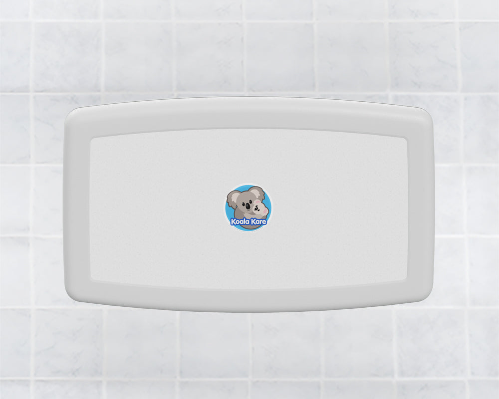 Koala KB300 Baby Changing Station - Horizontal Polypropylene Wall-Mounted Diaper Changing Table for Nursery, Daycare & Public Restrooms | Durable & Easy to Clean